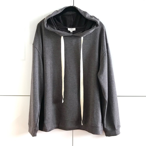 Umgee Tops - 🆕 NWT Oversized Ash Hoodie With Drawstring